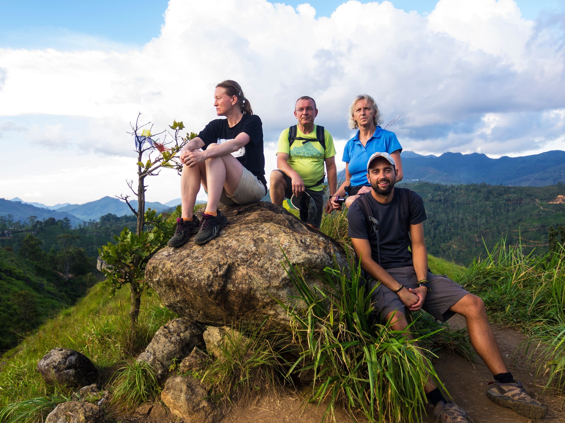 Relaxing on the top  of  Little Adam's Peak in Ella